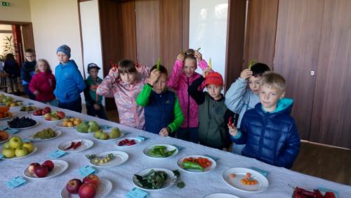 děti na výstavě ovoce a zeleniny 2018